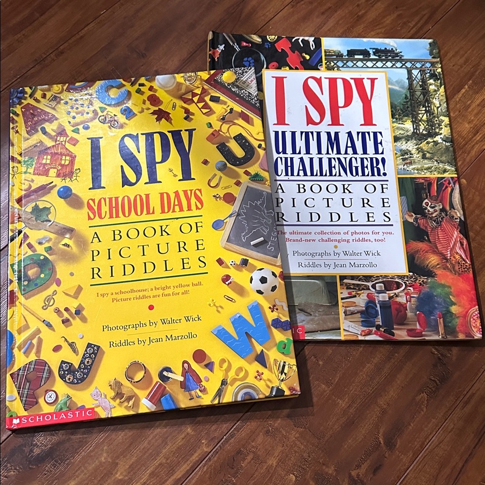 I Spy School Days & Ultimate Challenge Search Find Picture Riddle Books